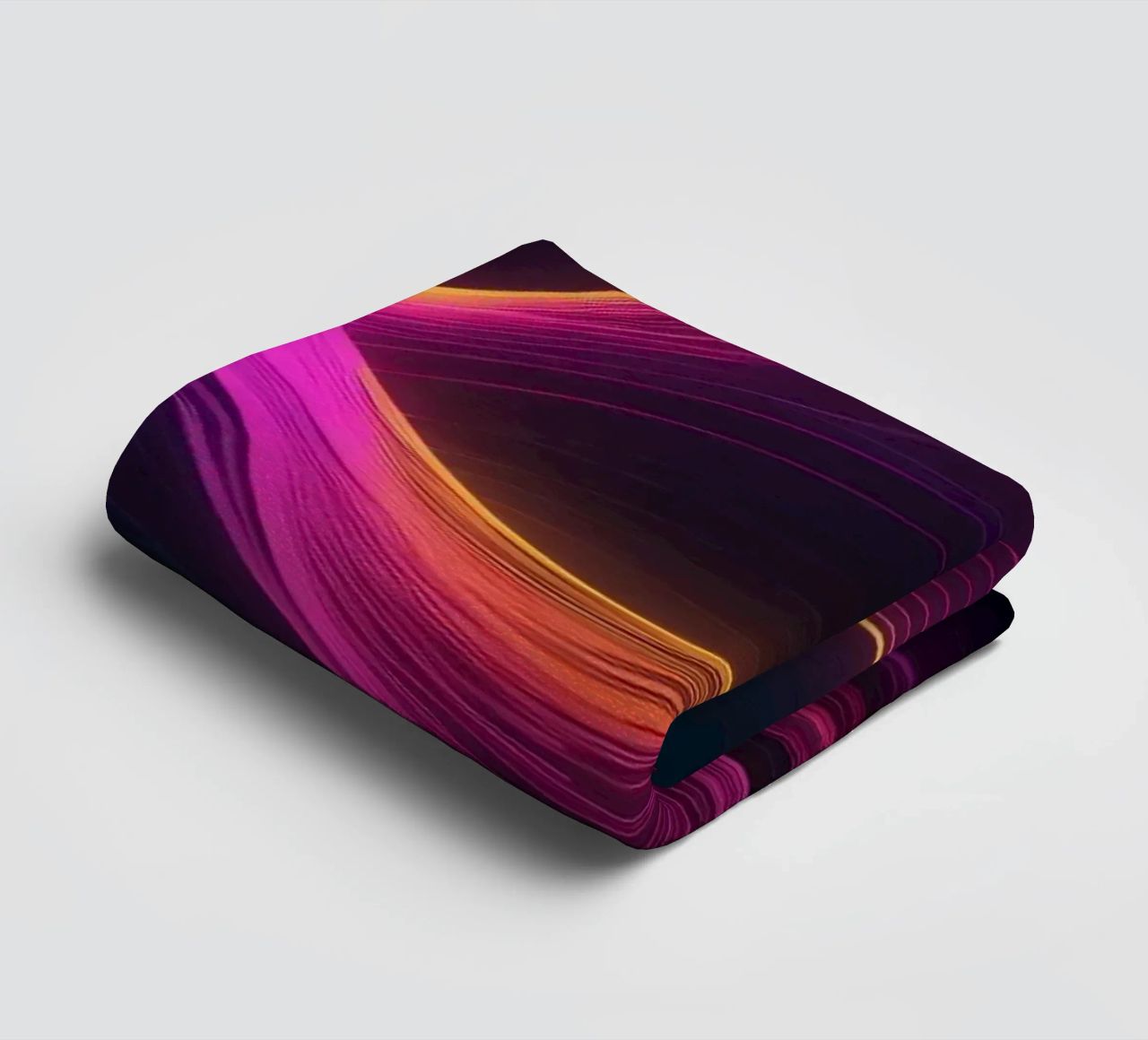 Vibrant abstract waves create mesmerizing digital backgroud towel by DesignDoodle