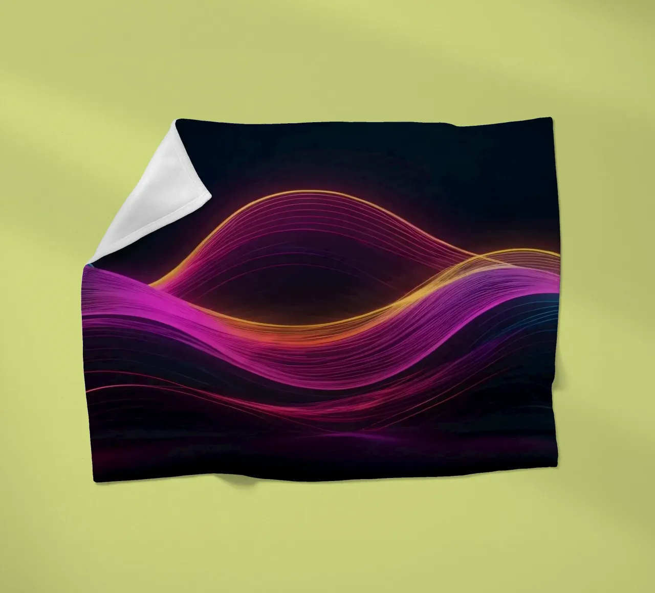 Des vagues abstraites vibrantes créent un fond d'écran numérique envoûtant. plaid polaire de DesignDoodle