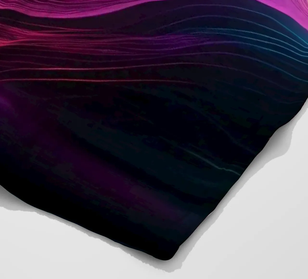Levendige abstracte golven creëren een betoverende digitale achtergrond fleecedeken van DesignDoodle