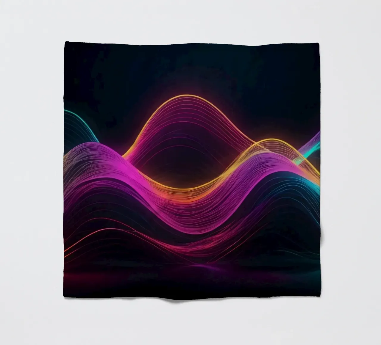 Des vagues abstraites vibrantes créent un fond d'écran numérique envoûtant. plaid polaire de DesignDoodle