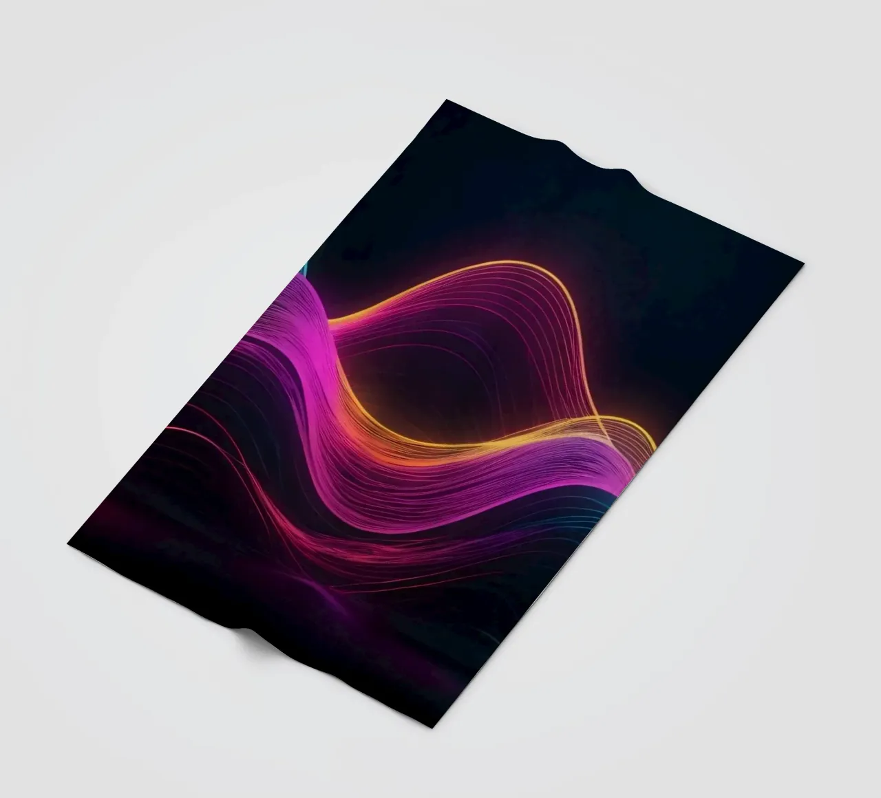 Levendige abstracte golven creëren een betoverende digitale achtergrond fleecedeken van DesignDoodle