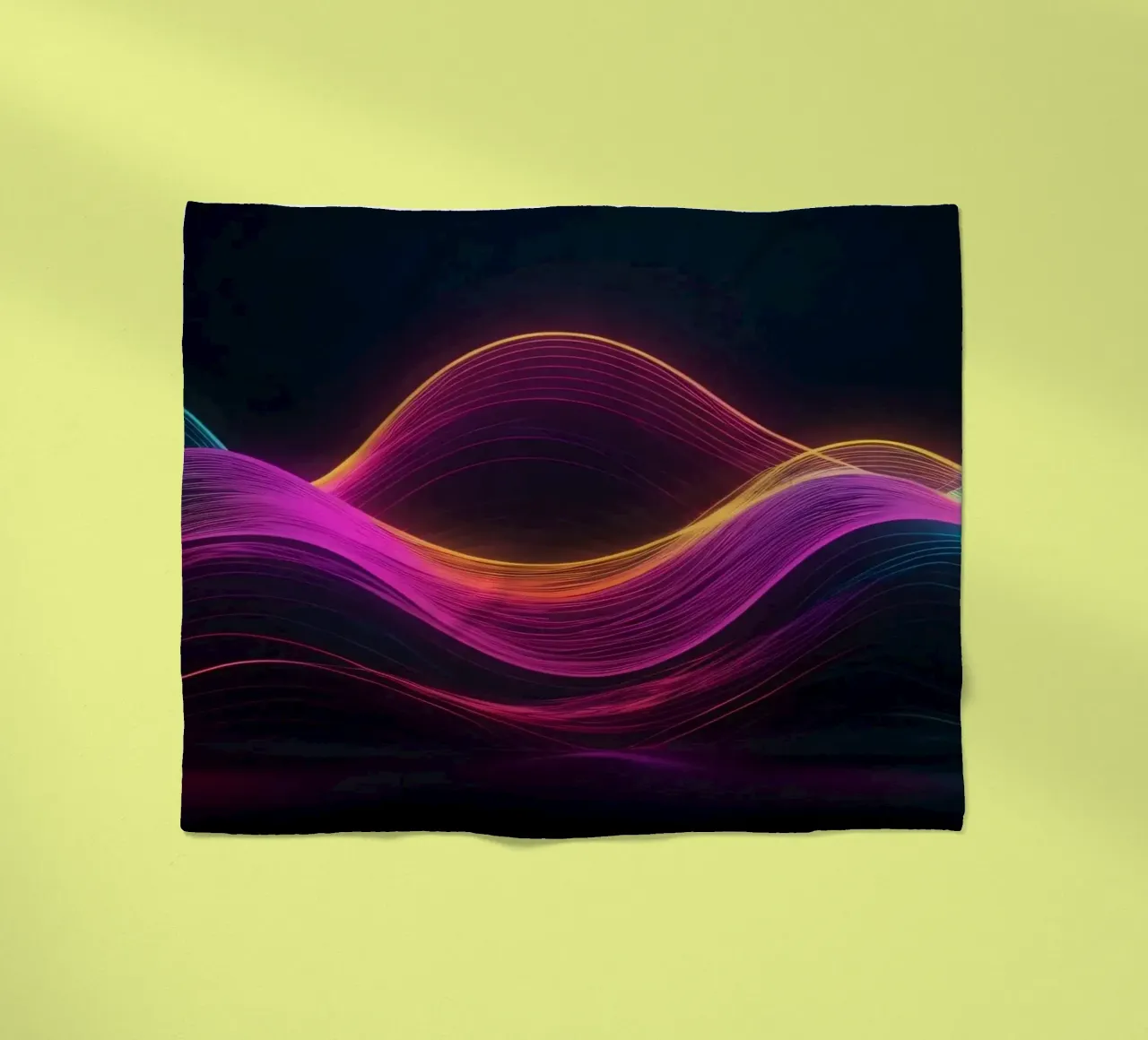 Levendige abstracte golven creëren een betoverende digitale achtergrond fleecedeken van DesignDoodle