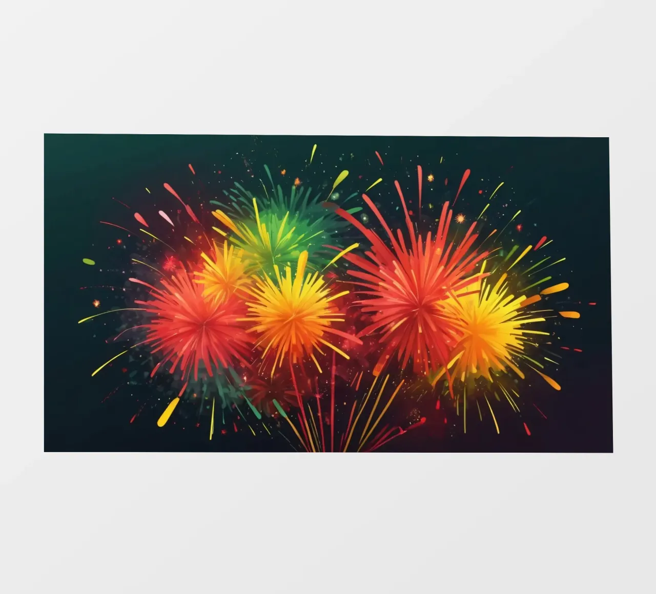 Vibrante e gioiosa esplosione di fuochi d'artificio colorati pellicola backlit da DesignDoodle