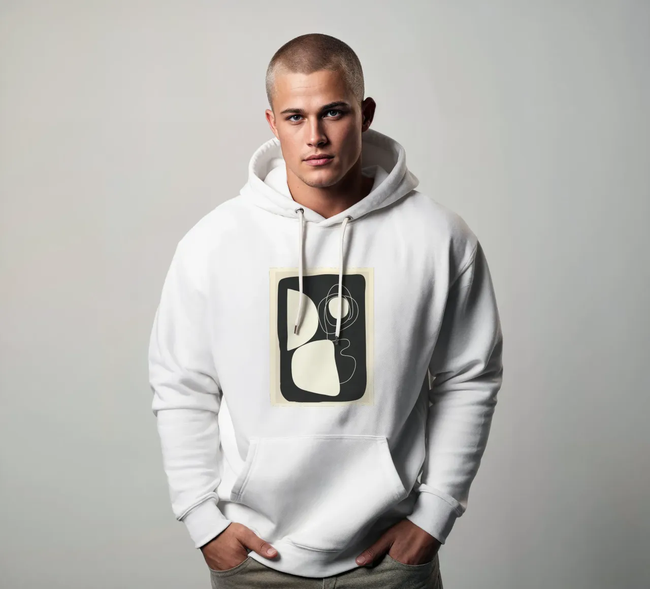 Abstract Imprint felpa con cappuccio da Flow Line