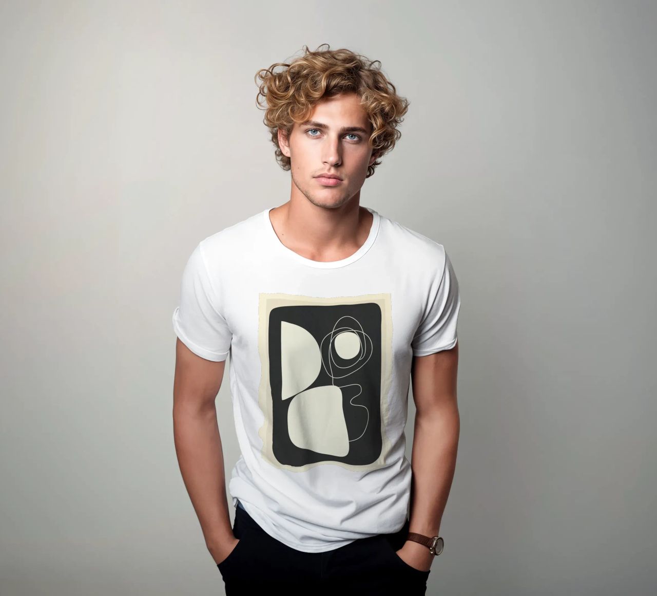 Abstract Imprint t-shirt da Flow Line