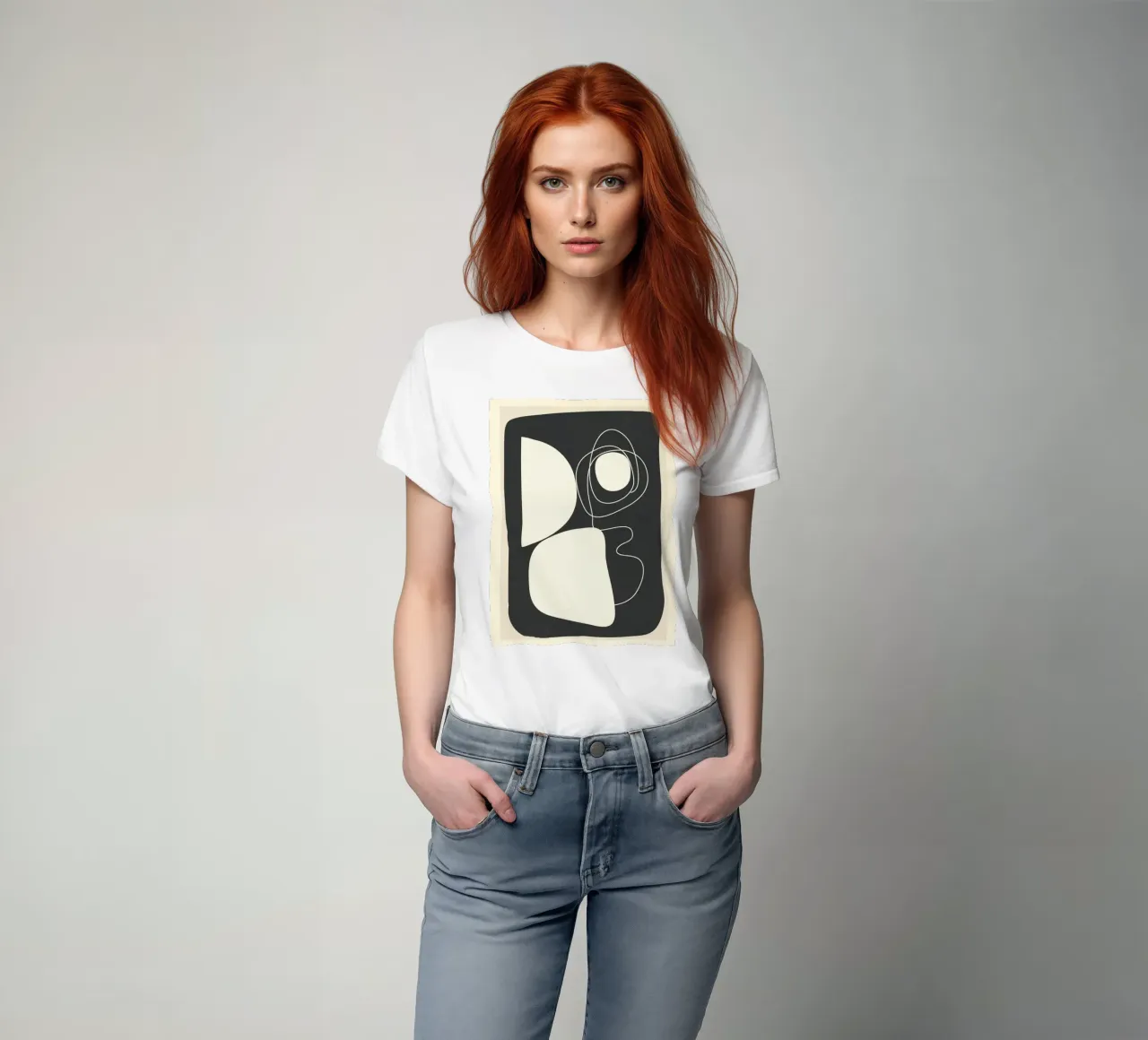 Abstract Imprint t-shirt da Flow Line