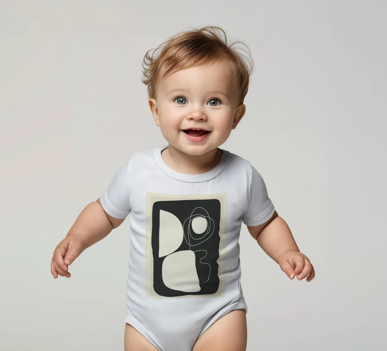 Abstract Imprint body neonato maniche corte da Flow Line