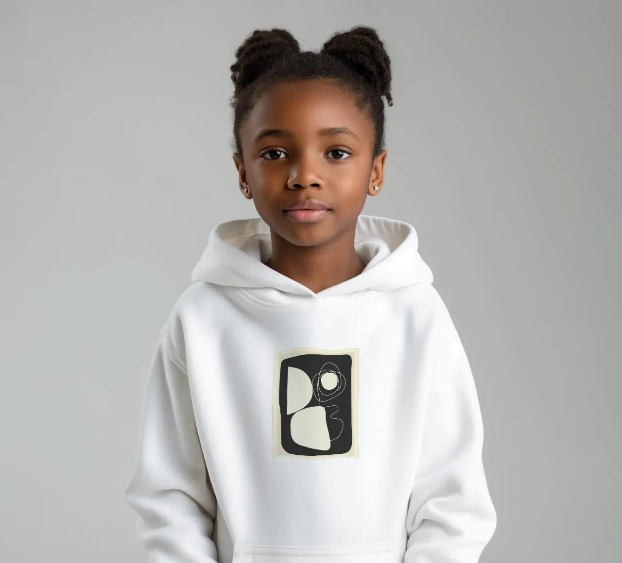 Abstract Imprint felpa bambino con cappuccio da Flow Line