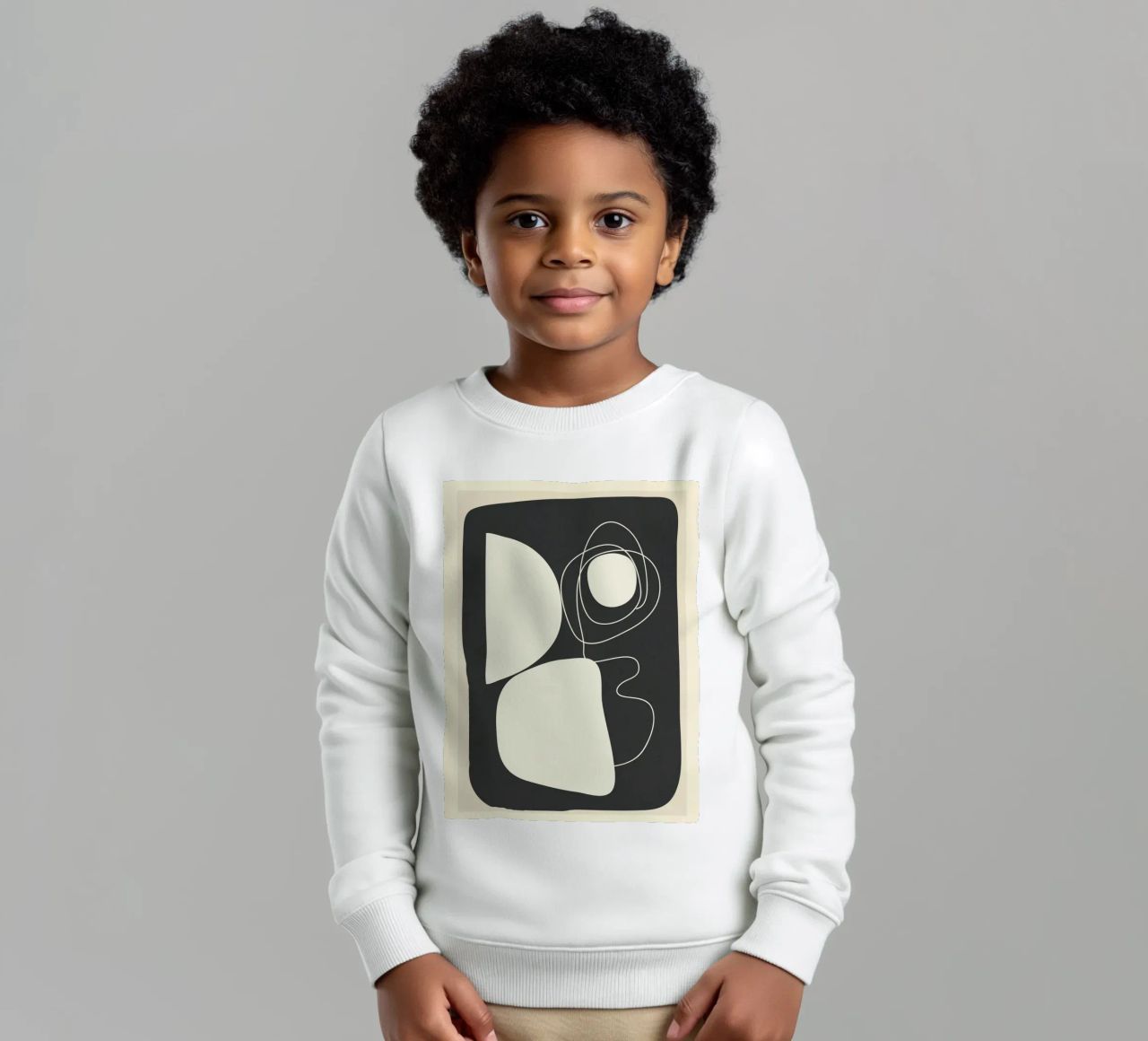 Abstract Imprint felpa bambino da Flow Line