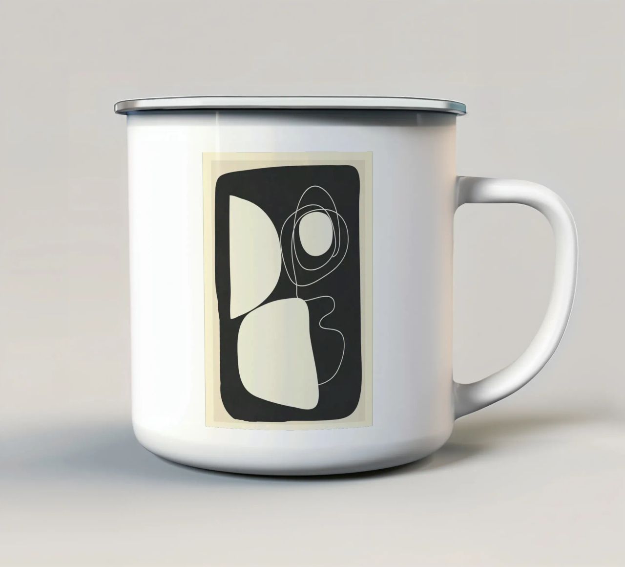 Abstract Imprint mug en émail de Flow Line