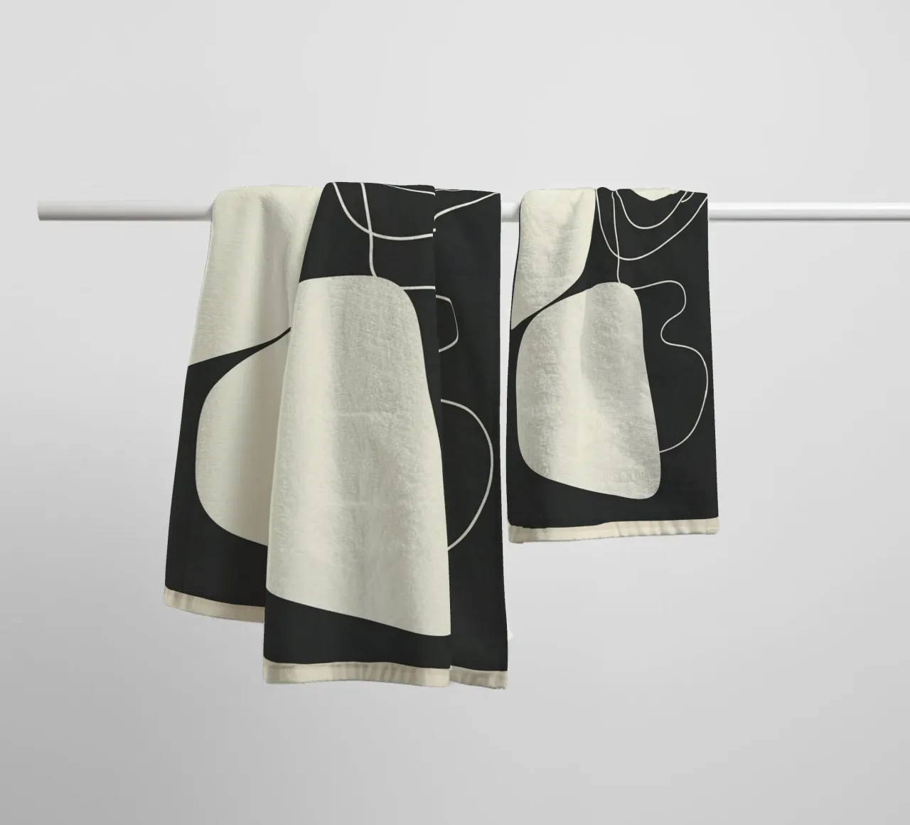 Abstract Imprint asciugamano da bagno da Flow Line