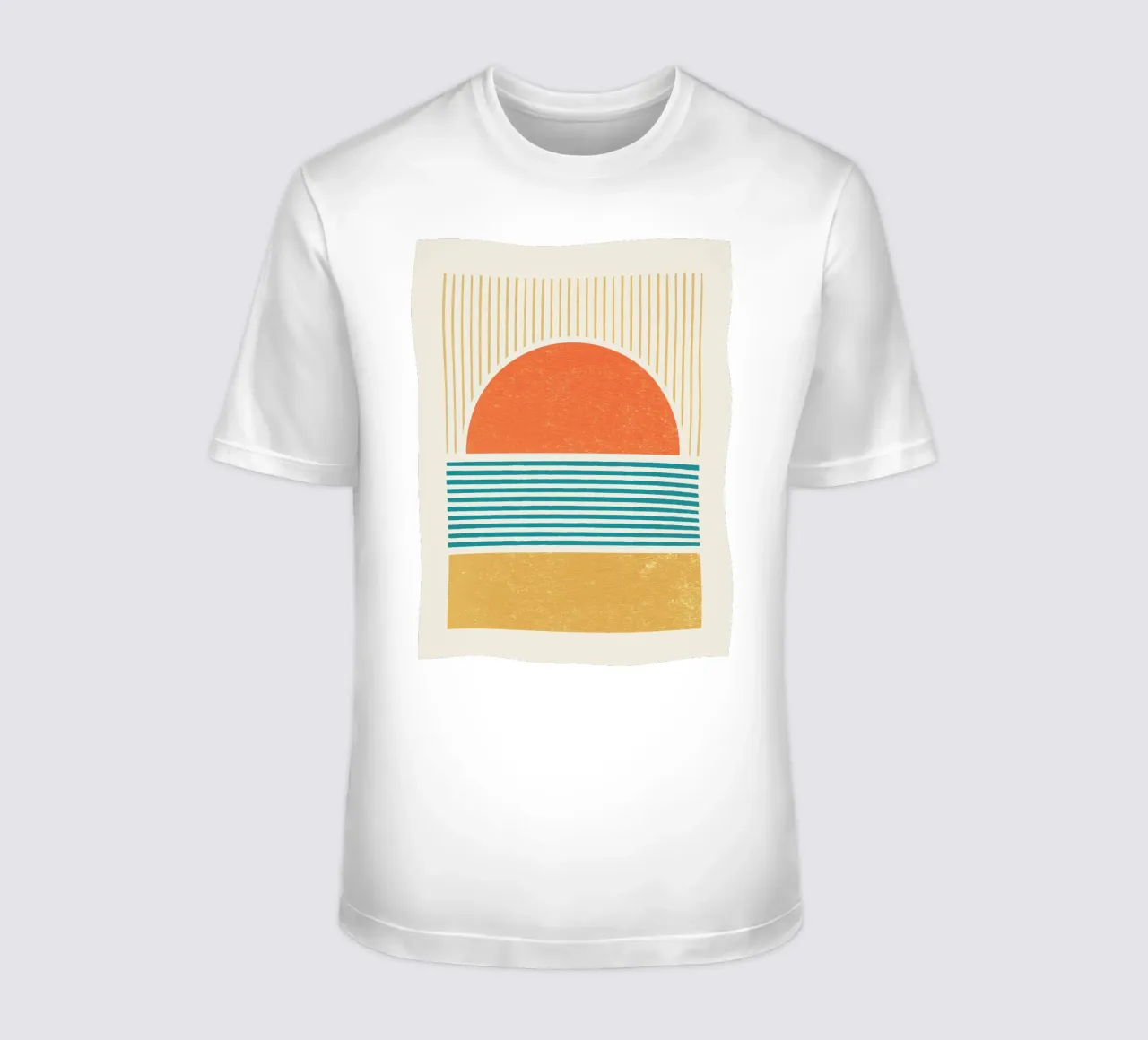 Linee della spiaggia del tramonto t-shirt da MoonlightPrint