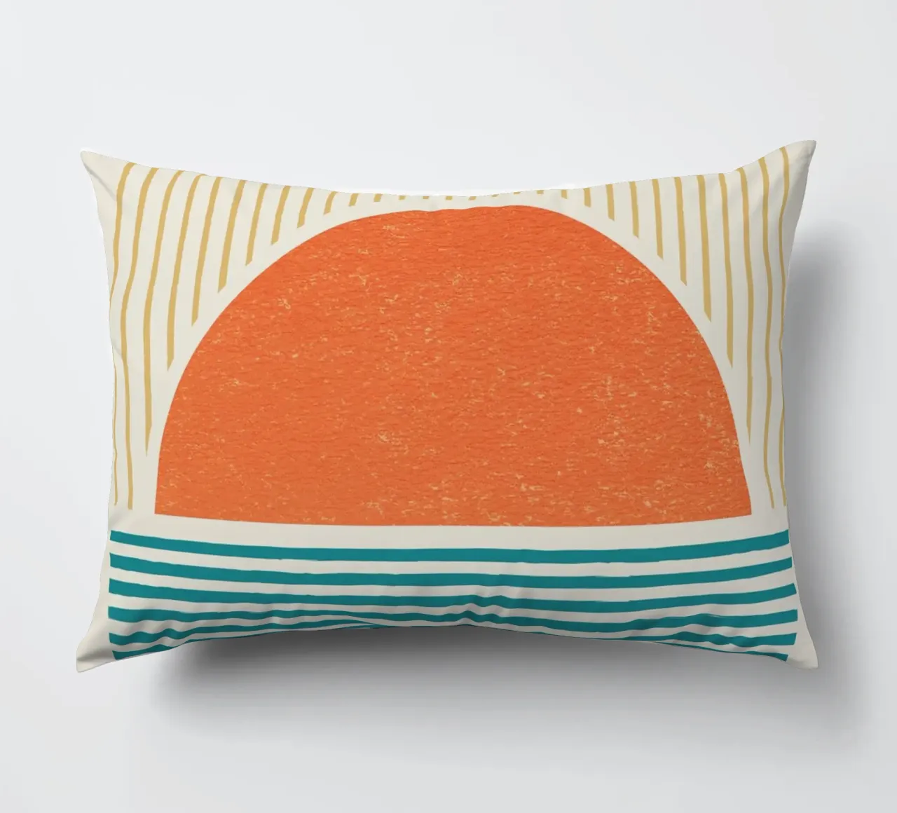 Linee della spiaggia del tramonto cuscino da MoonlightPrint
