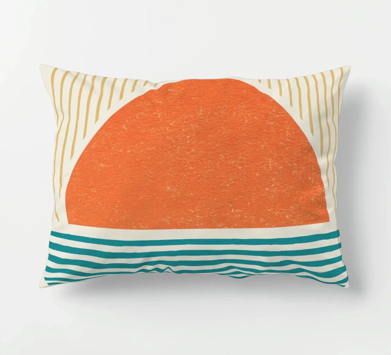 Linee della spiaggia del tramonto cuscino da MoonlightPrint