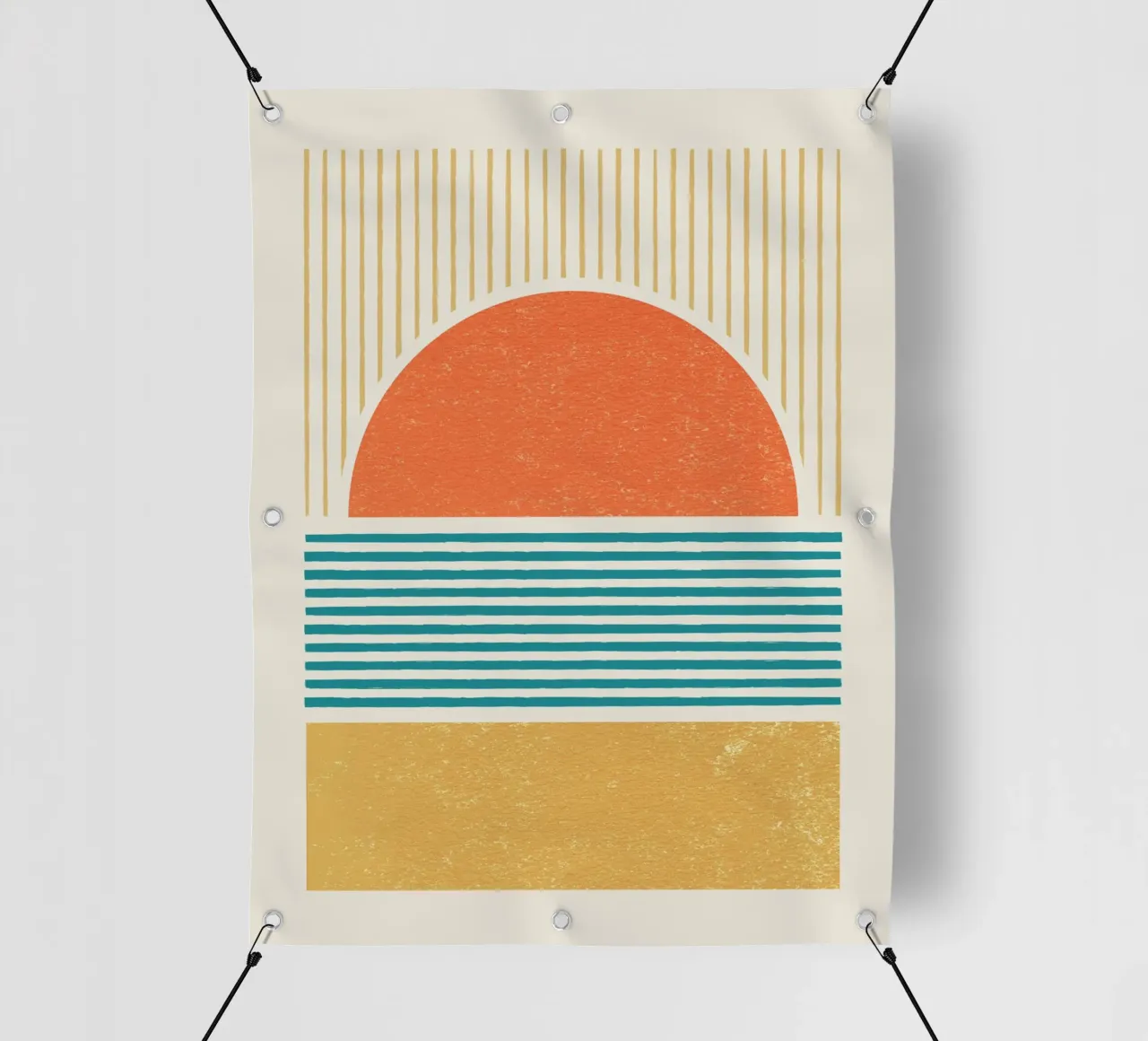 Linee della spiaggia del tramonto telo in pvc da MoonlightPrint