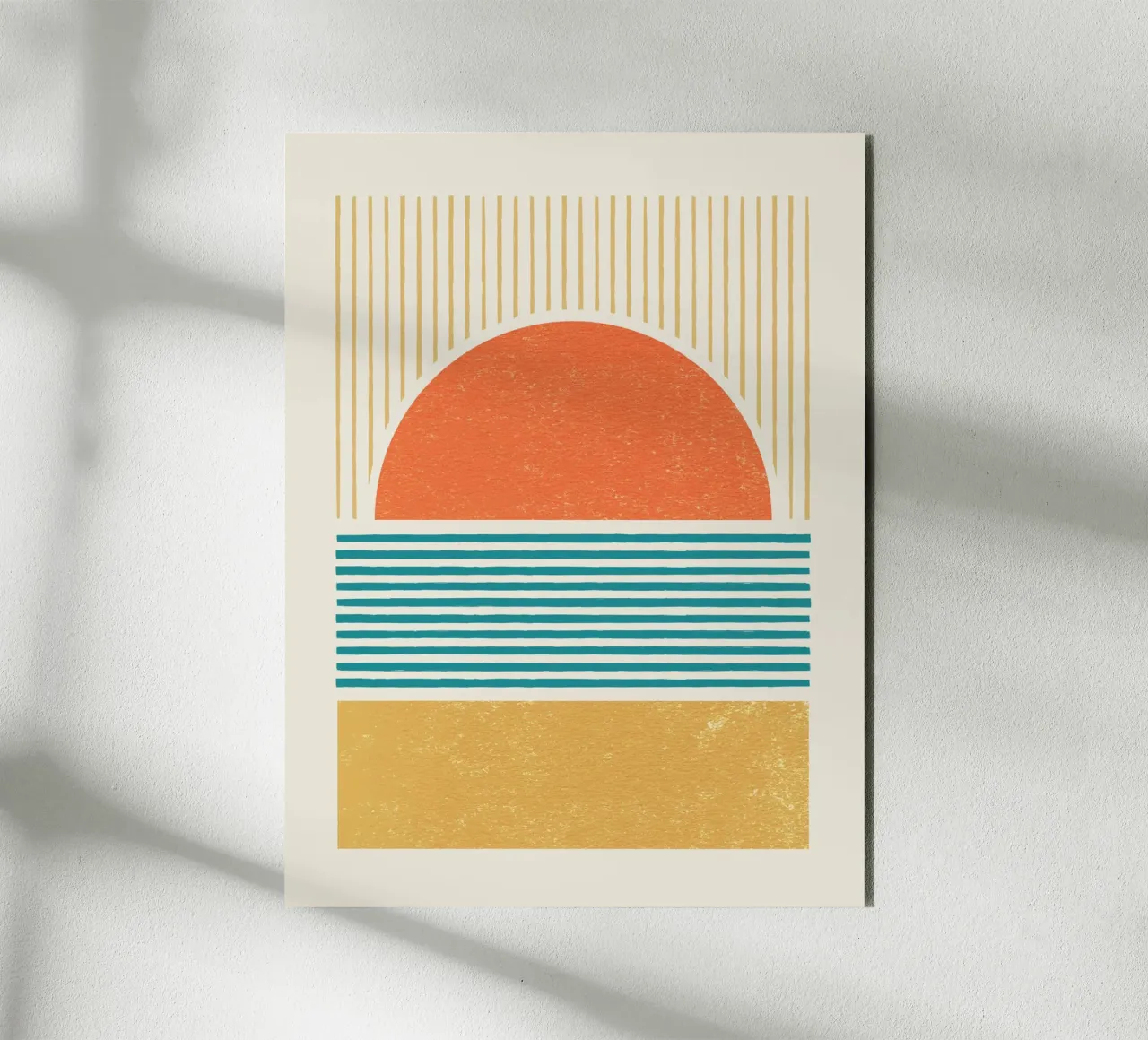Linee della spiaggia del tramonto alluminio dibond da MoonlightPrint
