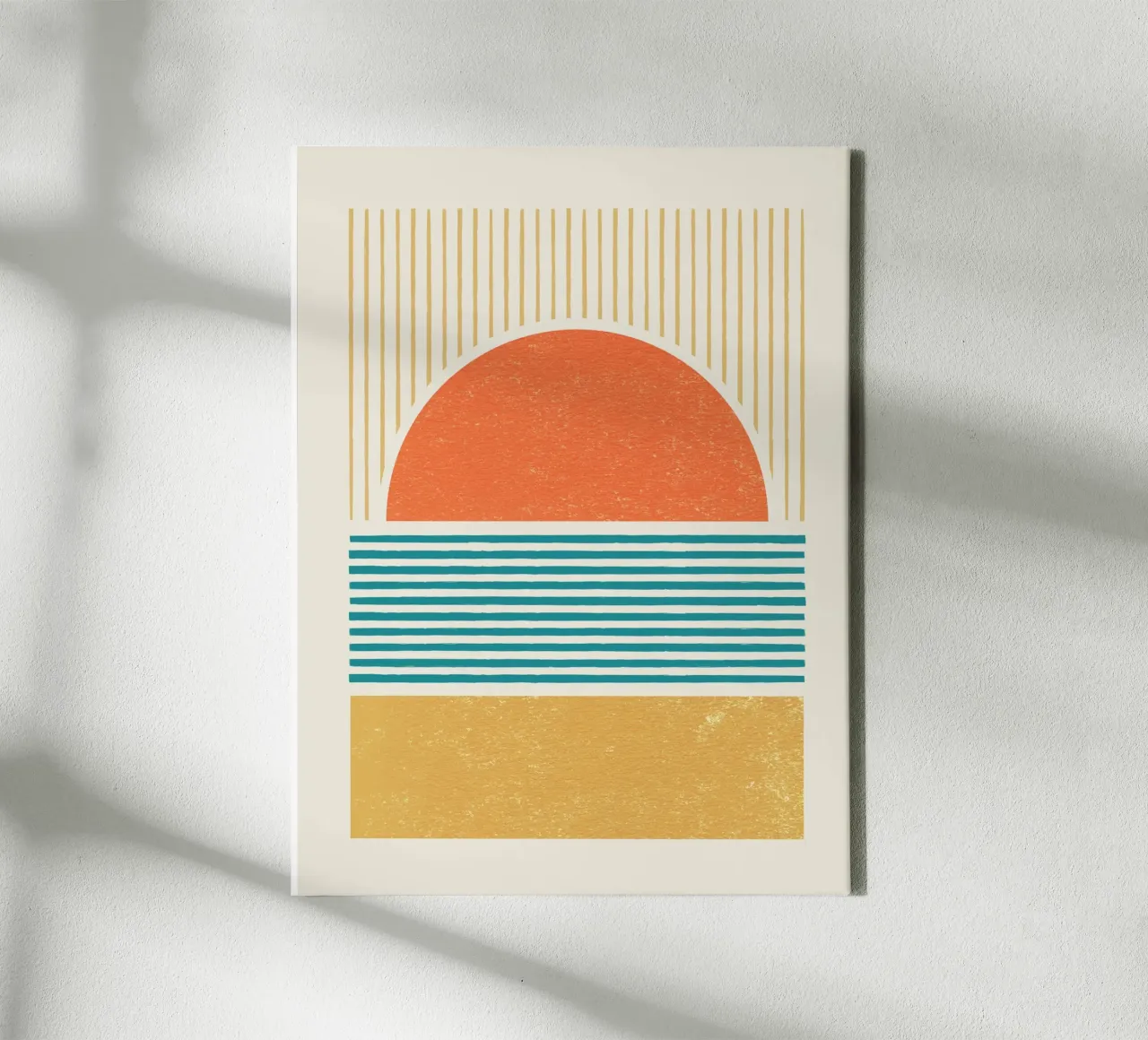 Linee della spiaggia del tramonto tela con Cornice a cassetta da MoonlightPrint