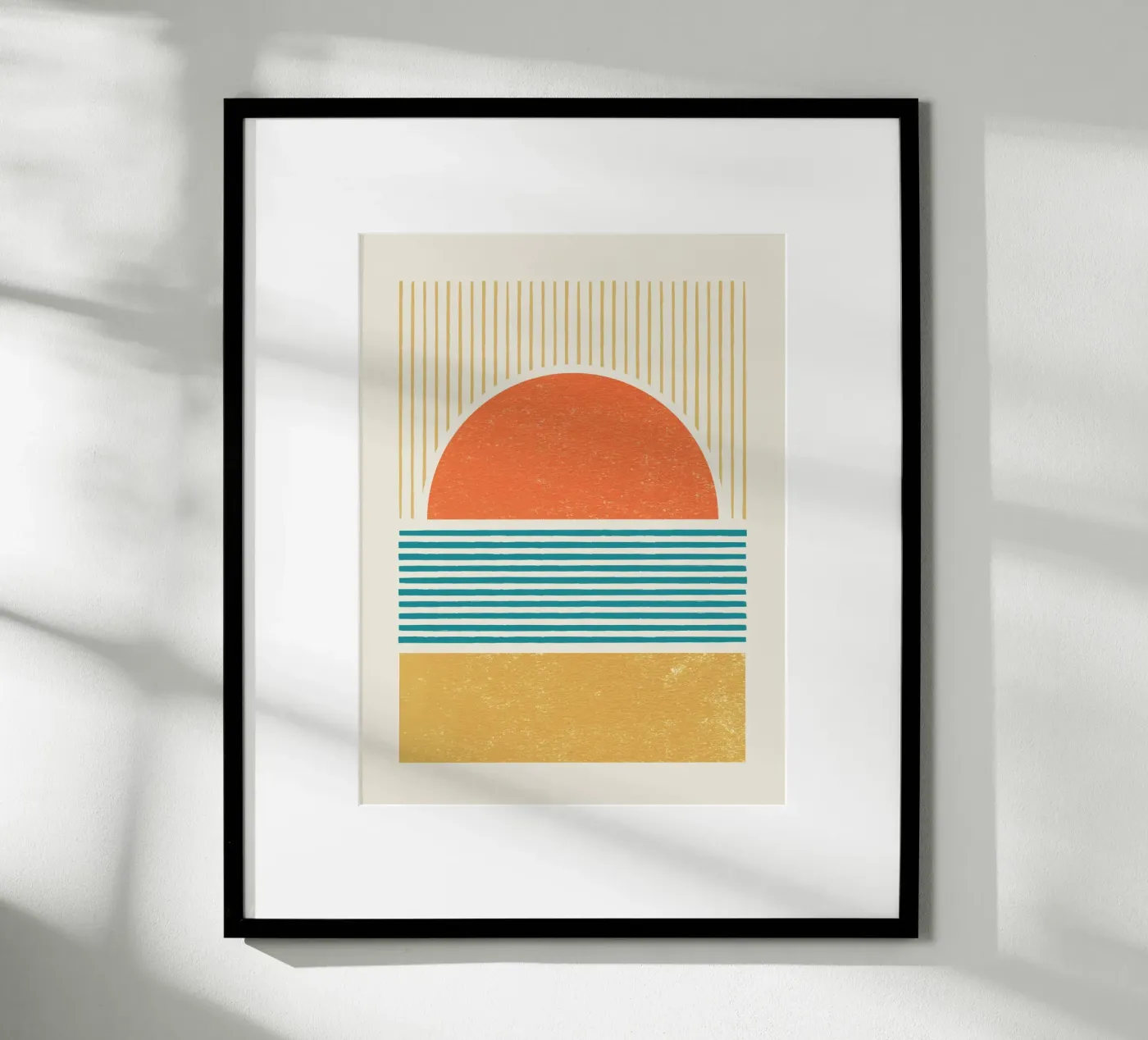 Sunset Beach Lines poster by MoonlightPrint