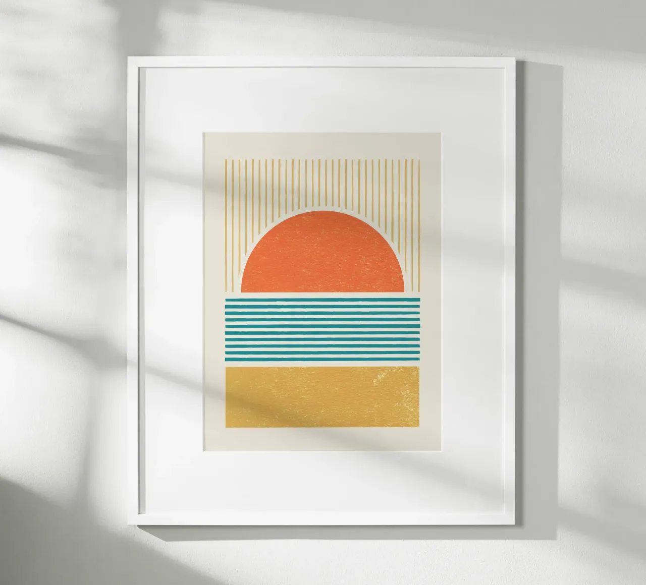 Linee della spiaggia del tramonto carta hahnemühle da MoonlightPrint