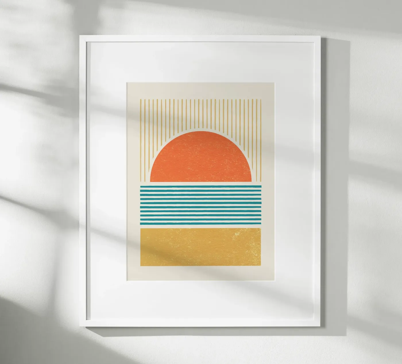 Sunset Beach Lines poster by MoonlightPrint