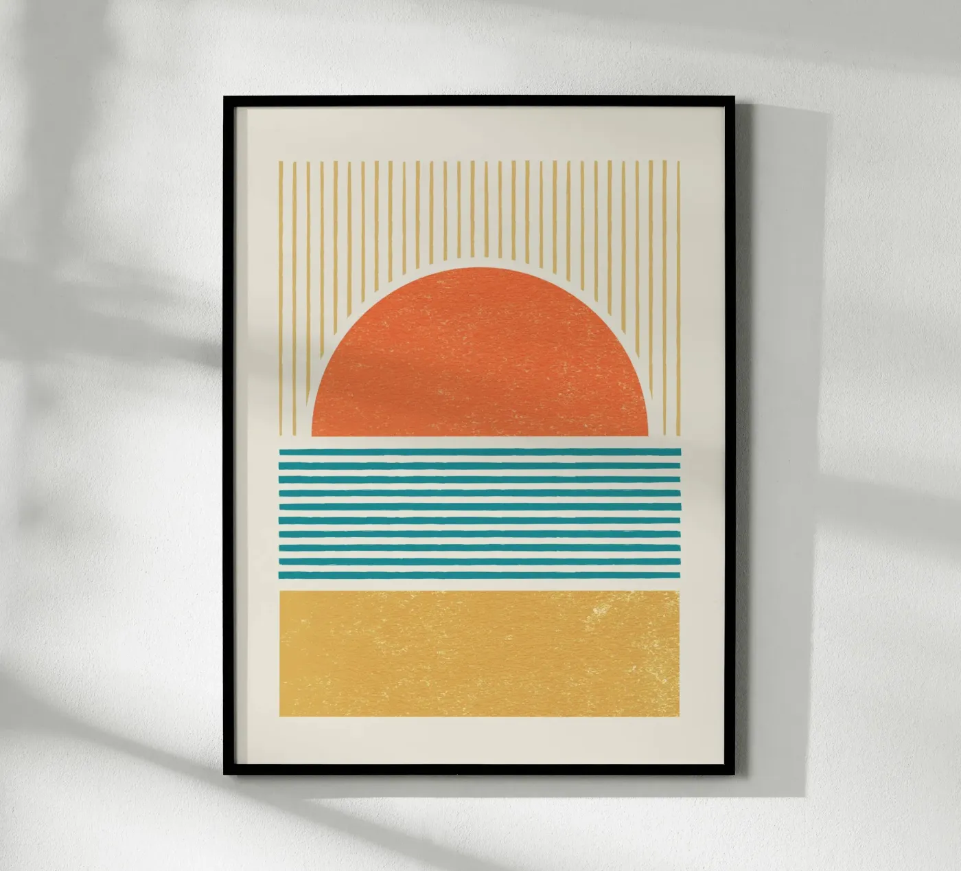 Sunset Beach Lines poster by MoonlightPrint