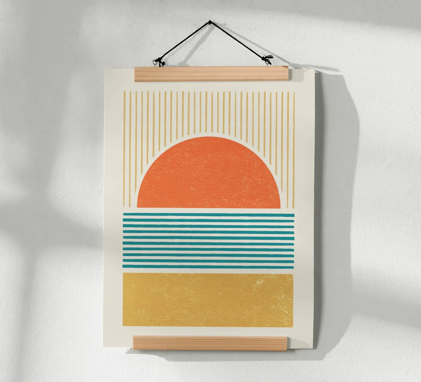 Sunset Beach Lines poster by MoonlightPrint
