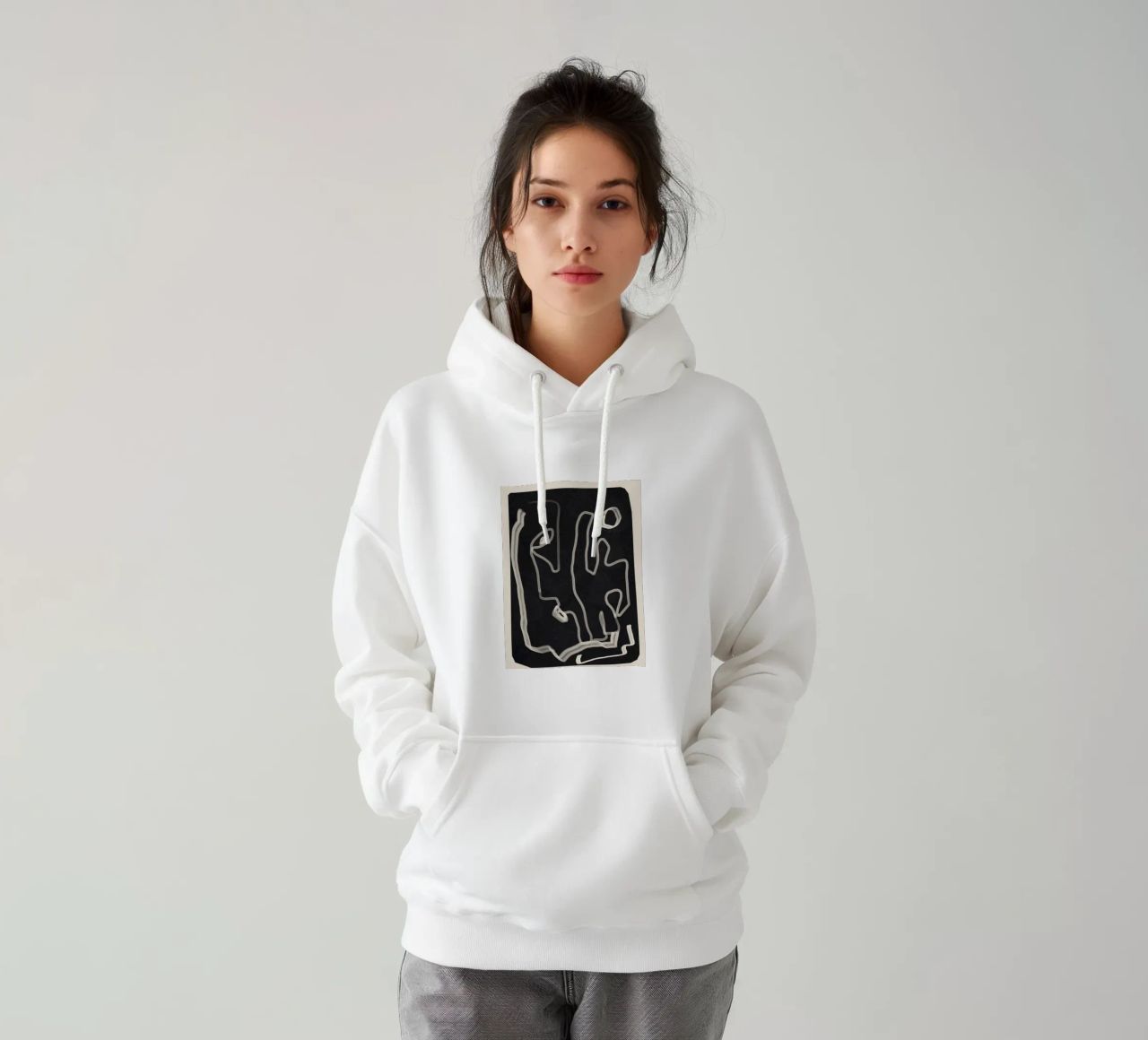 Abstract Loose Line 2 felpa con cappuccio da Flow Line