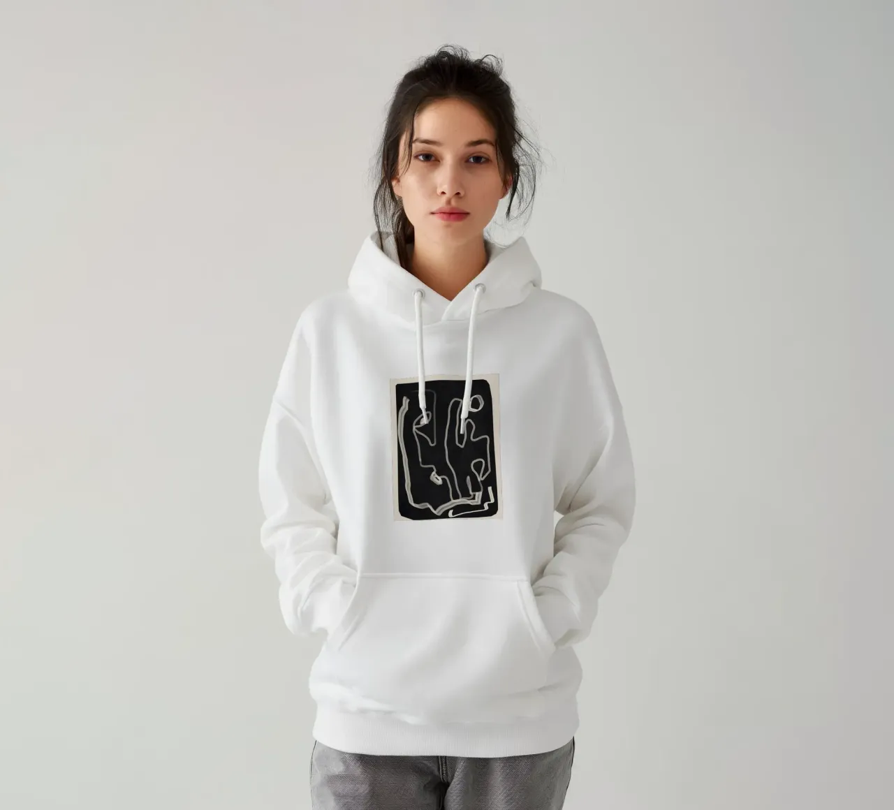 Abstract Loose Line 2 felpa con cappuccio da Flow Line