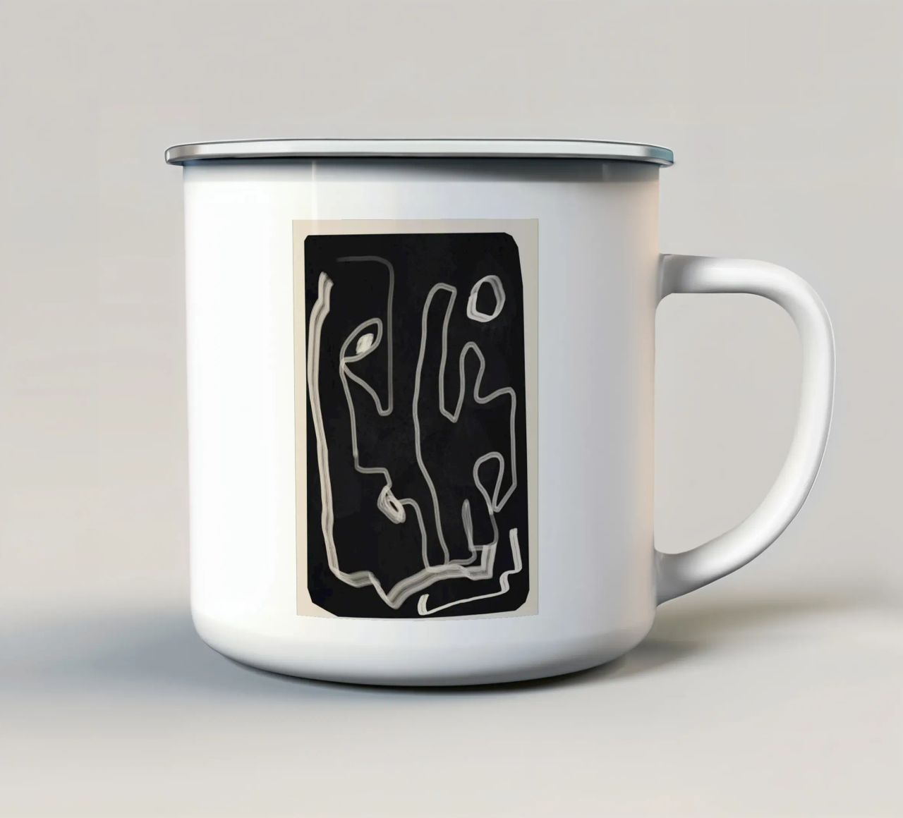 Abstract Loose Line 2 tazza in smalto da Flow Line