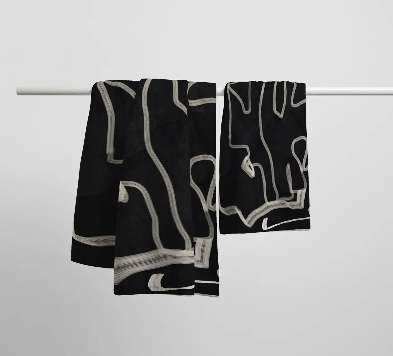 Abstract Loose Line 2 toalla de baño de Flow Line