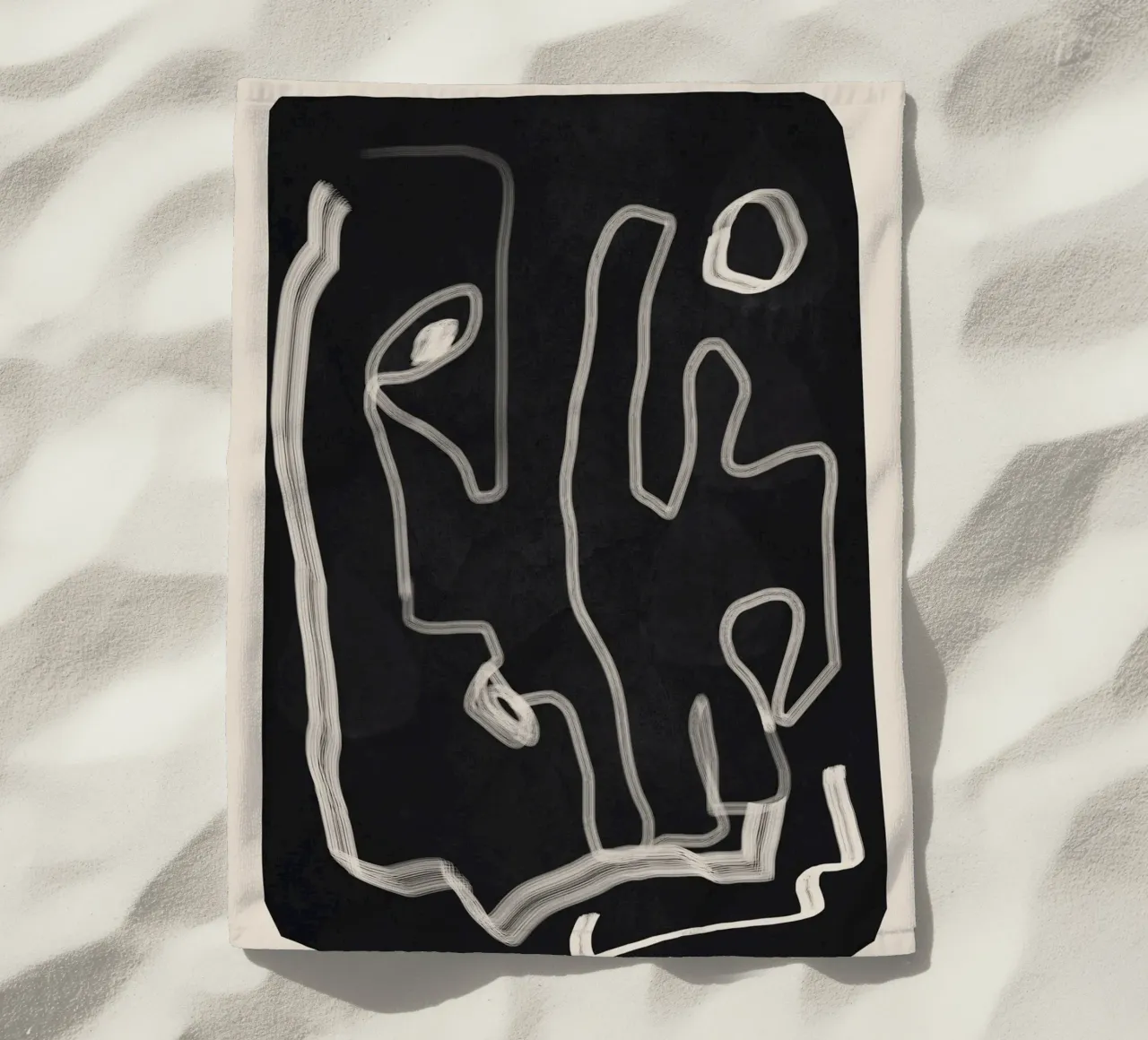 Abstract Loose Line 2 toalla de playa de Flow Line