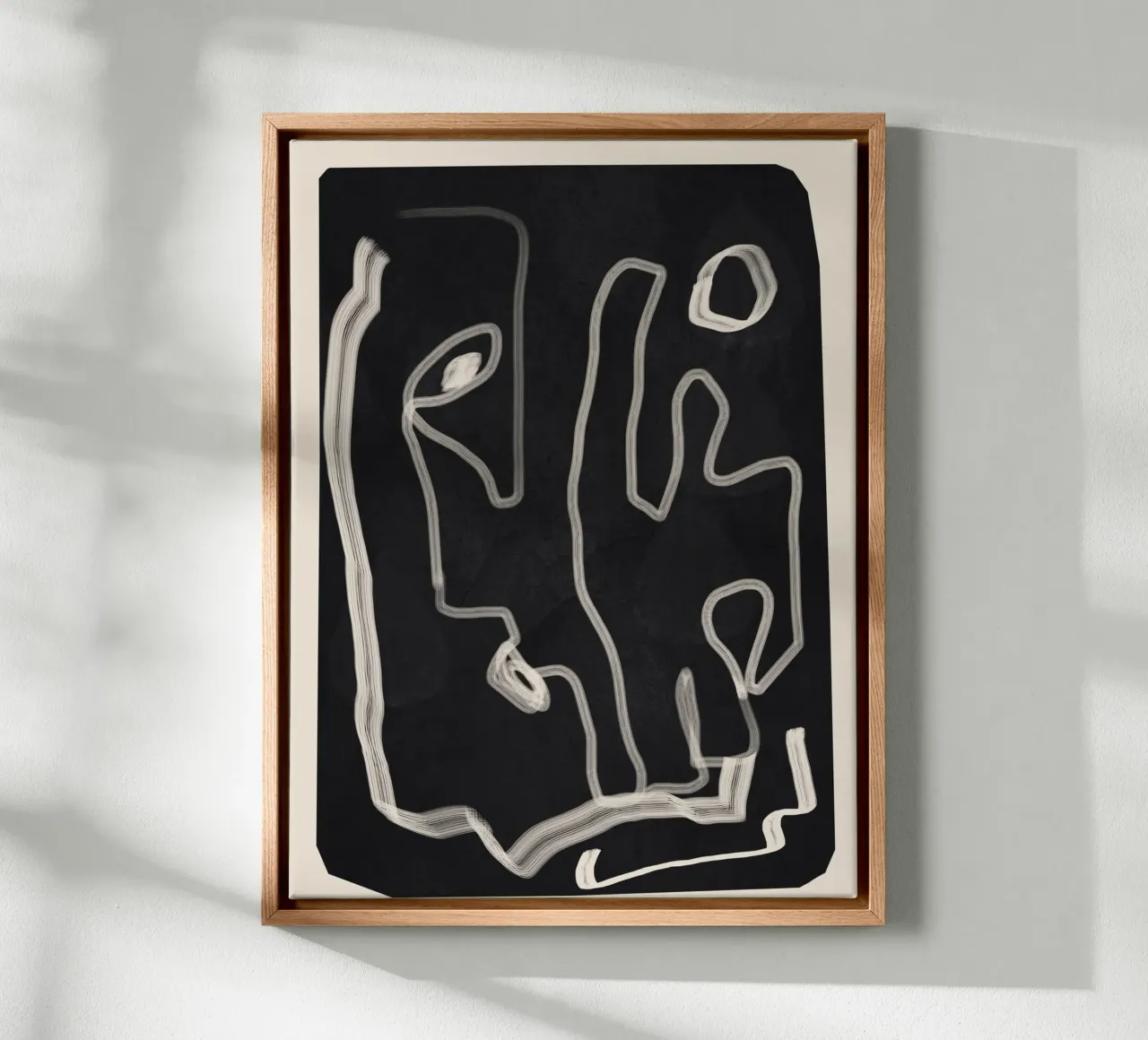 Abstract Loose Line 2 tela con Cornice a cassetta da Flow Line