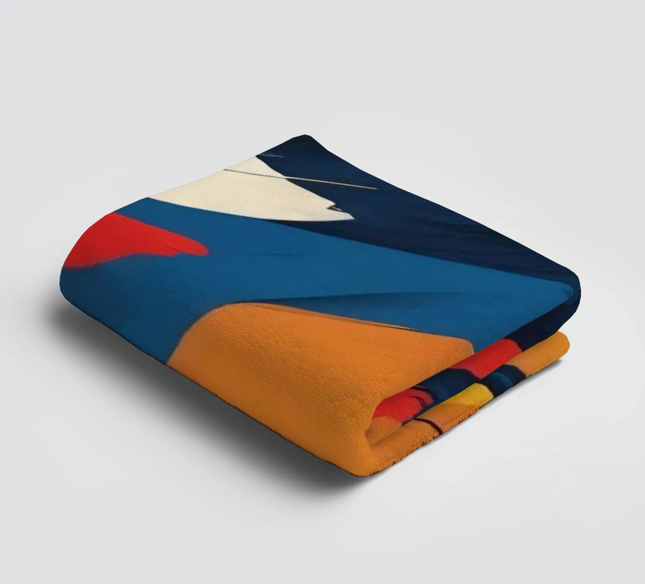 abstract artwork with bold colors and dynamic brush strokes towel by DesignDoodle