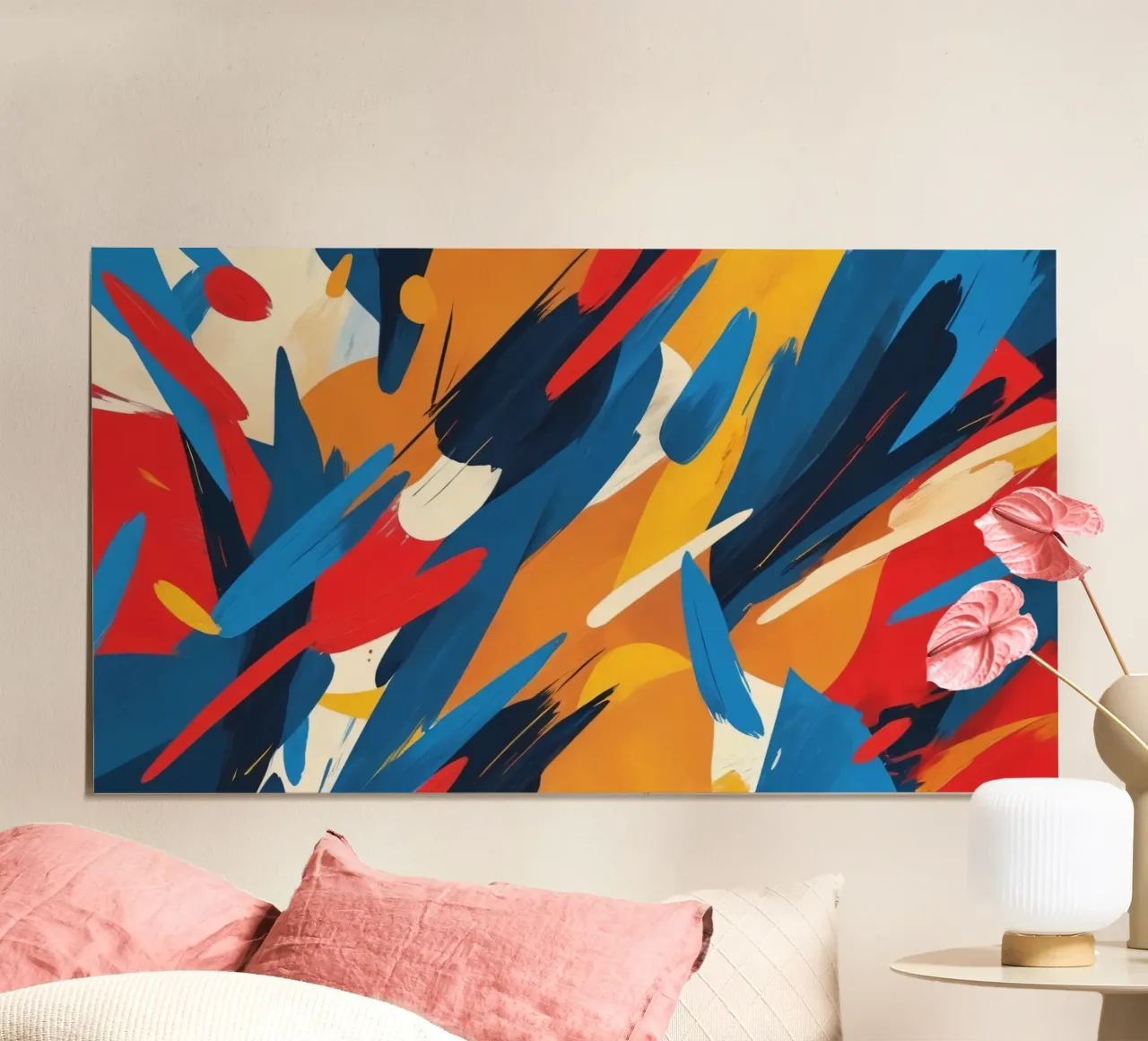 abstract artwork with bold colors and dynamic brush strokes hahnemühle by DesignDoodle