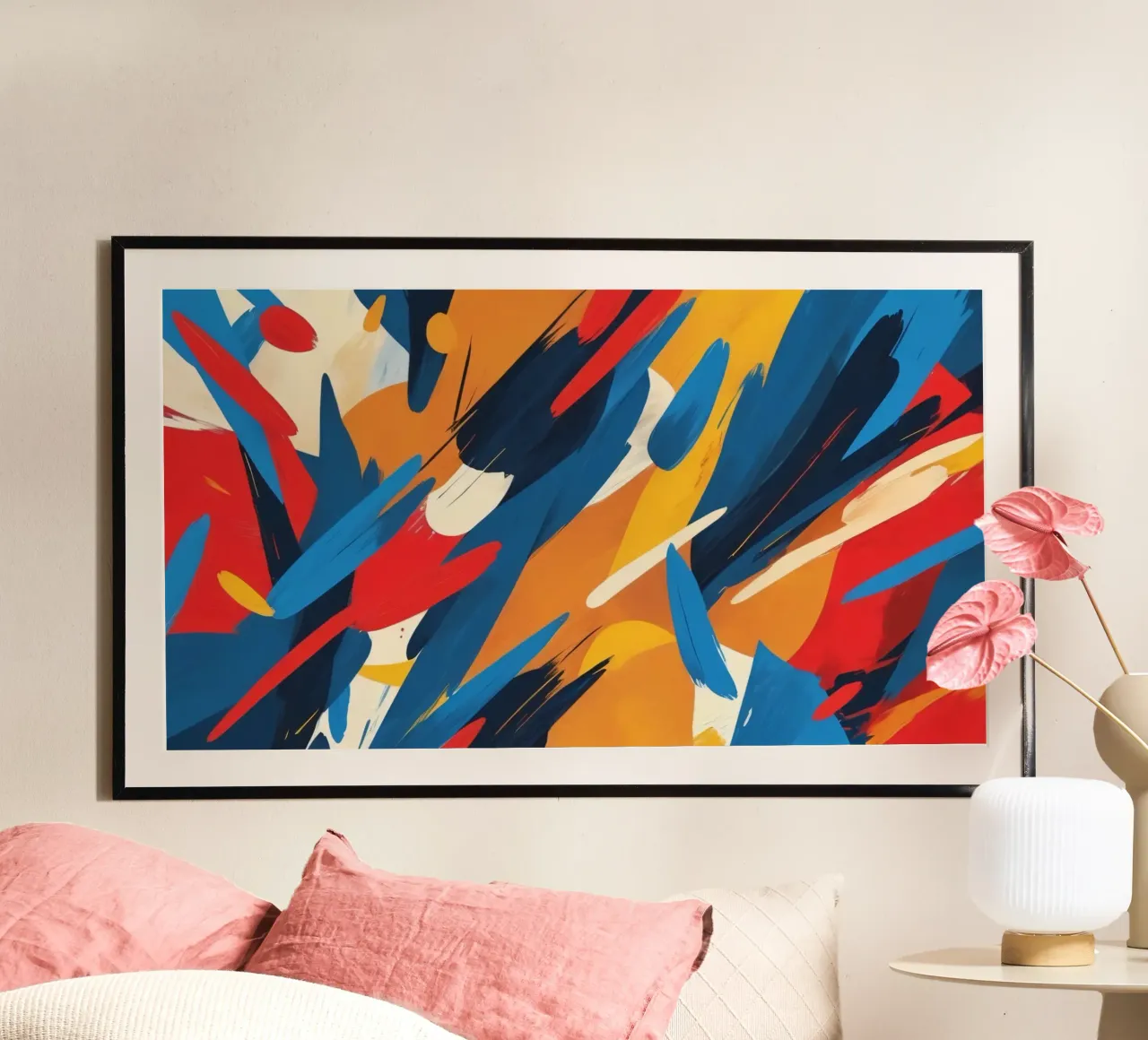 abstract artwork with bold colors and dynamic brush strokes hahnemühle by DesignDoodle