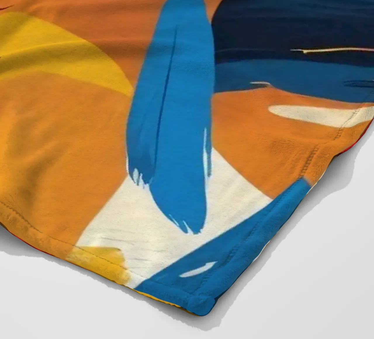 abstract artwork with bold colors and dynamic brush strokes fleece blanket by DesignDoodle