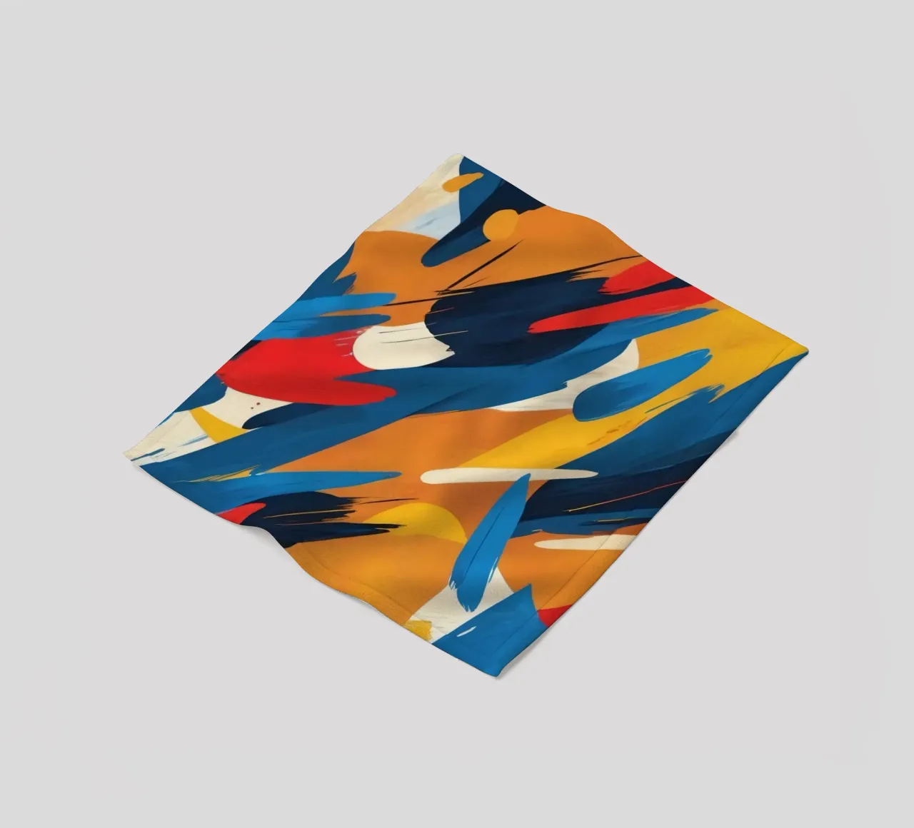 abstract artwork with bold colors and dynamic brush strokes fleece blanket by DesignDoodle
