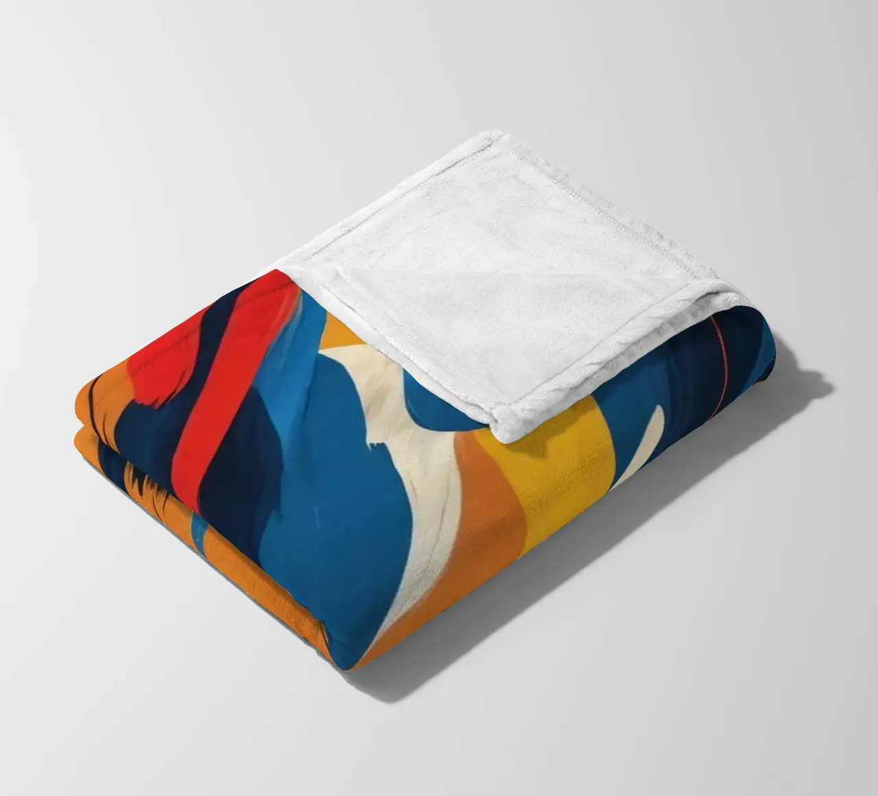 abstract artwork with bold colors and dynamic brush strokes fleece blanket by DesignDoodle