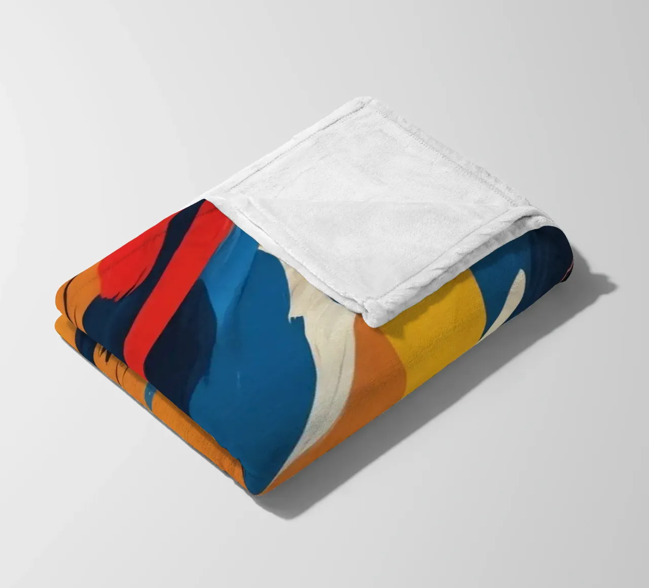 abstract artwork with bold colors and dynamic brush strokes fleece blanket by DesignDoodle