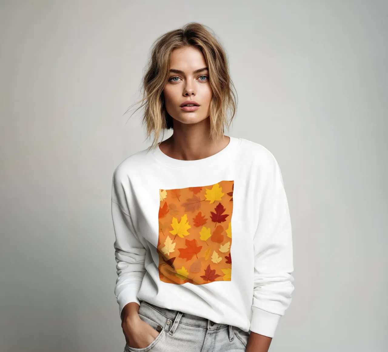 Herbstblätter schaffen einen abstrakten Hintergrund Sweatshirt von DesignDoodle
