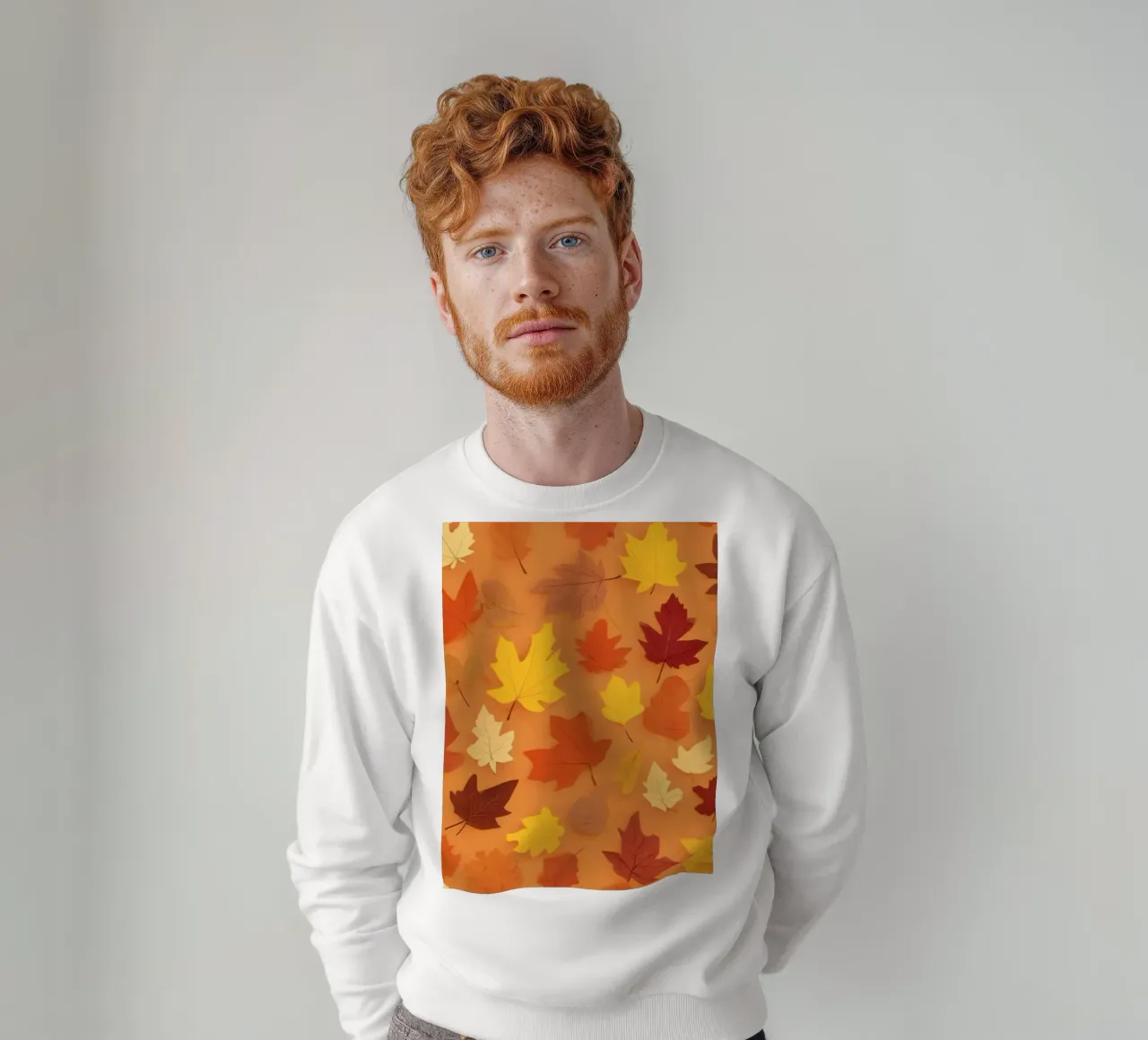Herbstblätter schaffen einen abstrakten Hintergrund Sweatshirt von DesignDoodle