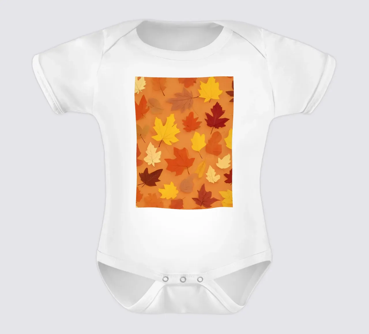 Herbstblätter schaffen einen abstrakten Hintergrund Kurzarm Babybody von DesignDoodle