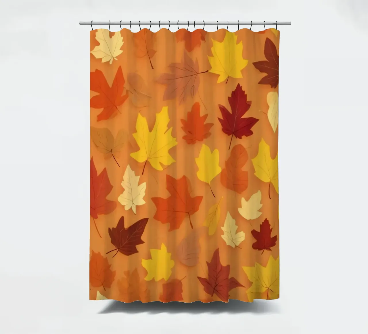 autumn leaves create an abstract background design shower curtain by DesignDoodle