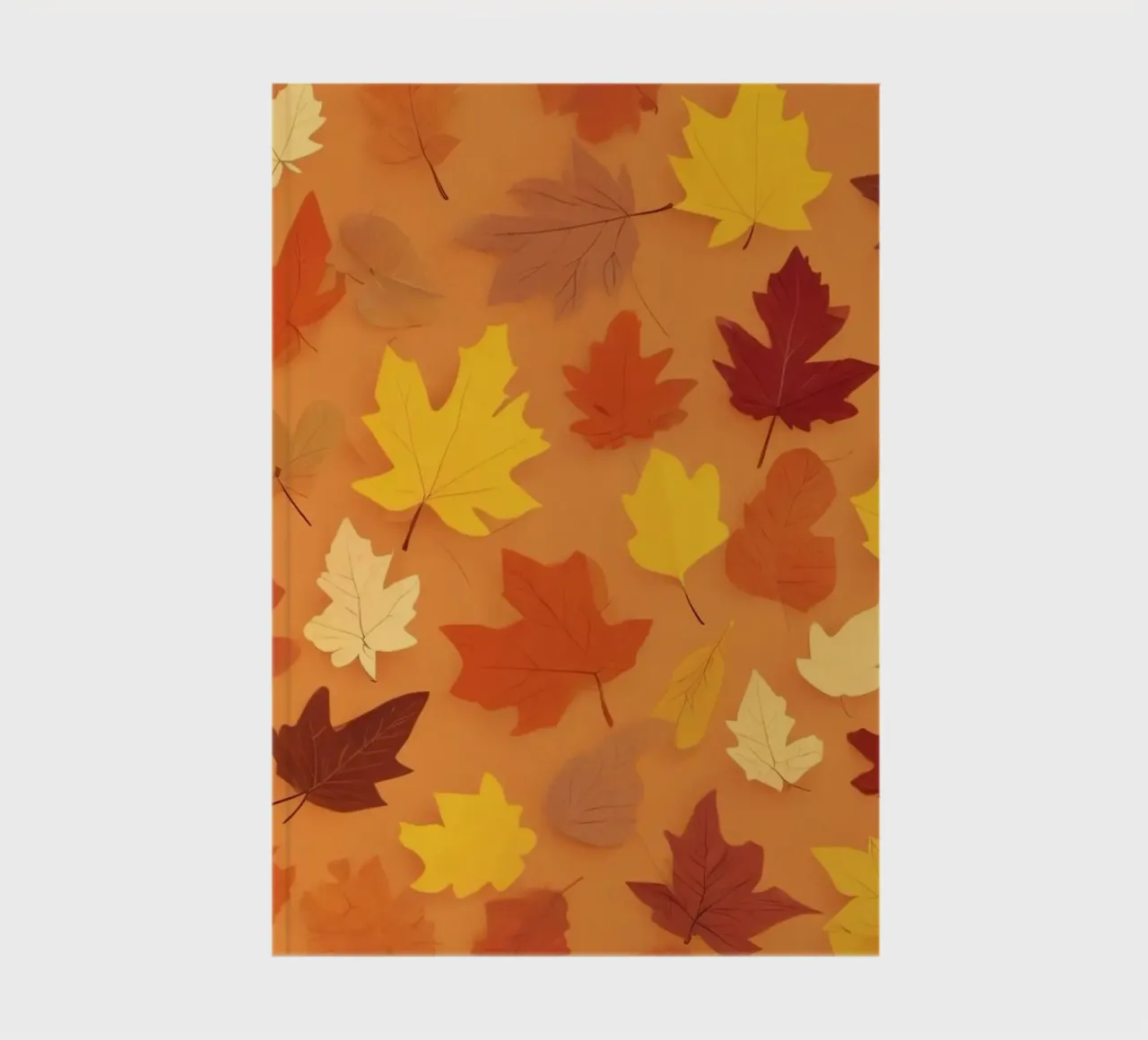autumn leaves create an abstract background design notebook by DesignDoodle
