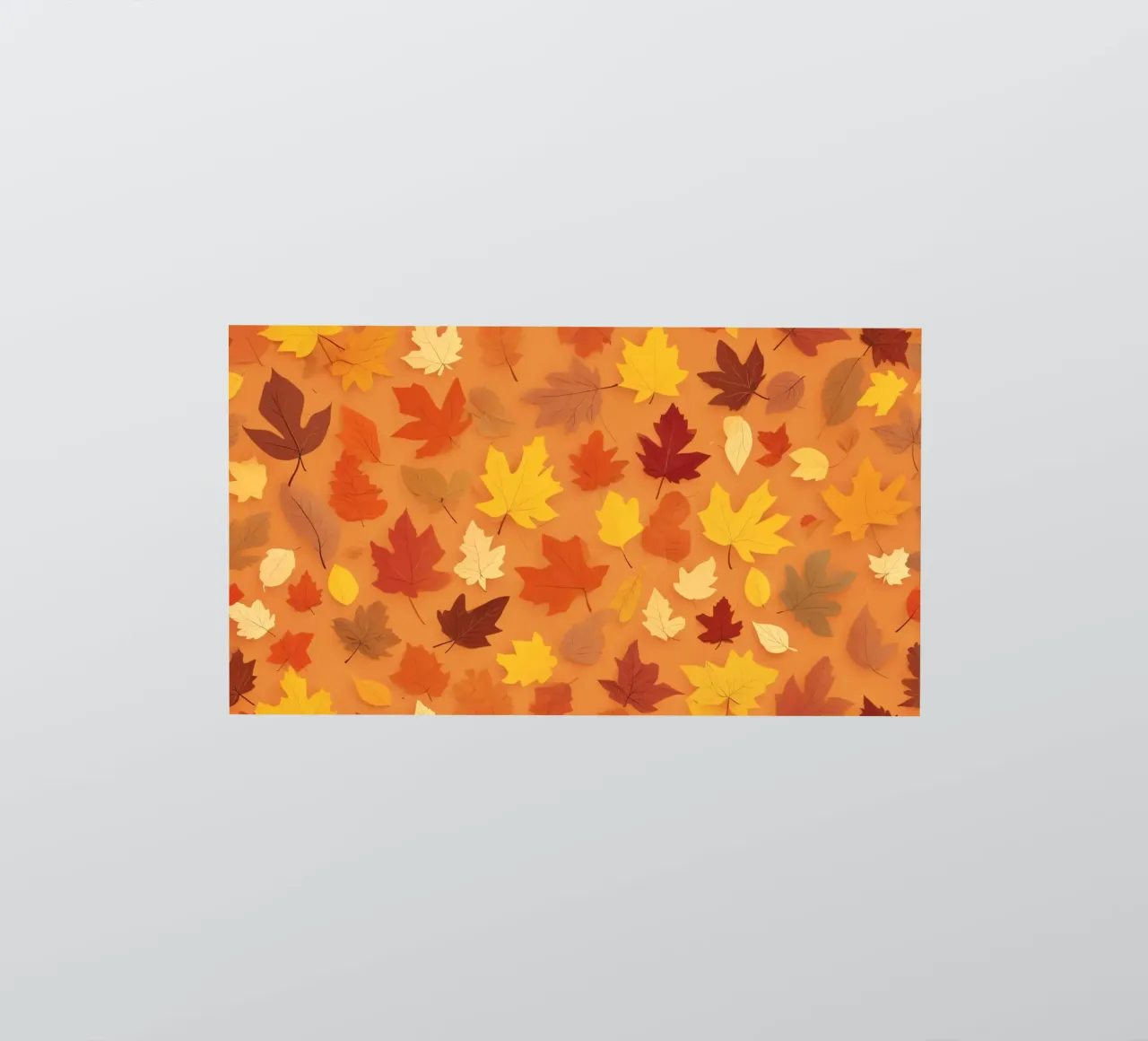 autumn leaves create an abstract background design sticker by DesignDoodle