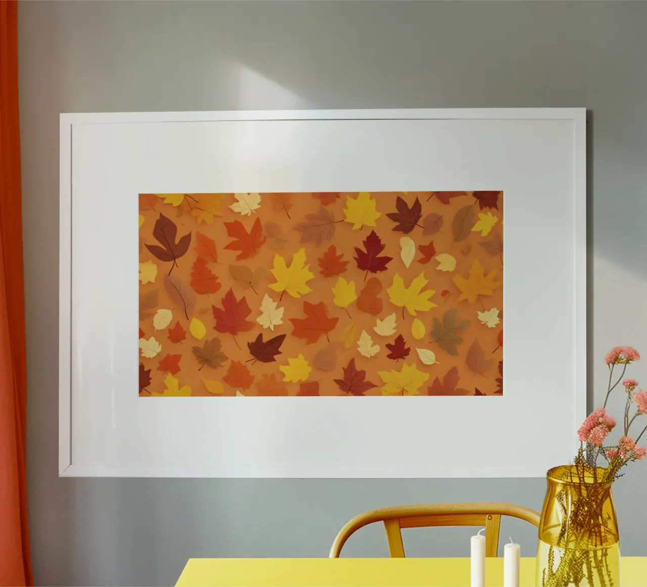 Les feuilles d'automne créent un arrière-plan abstrait hahnemühle de DesignDoodle