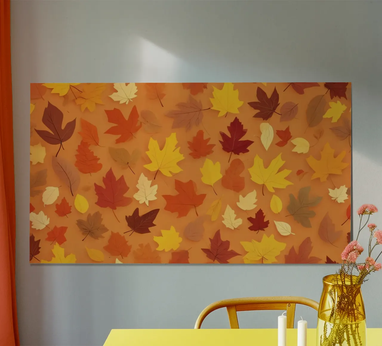 Les feuilles d'automne créent un arrière-plan abstrait hahnemühle de DesignDoodle