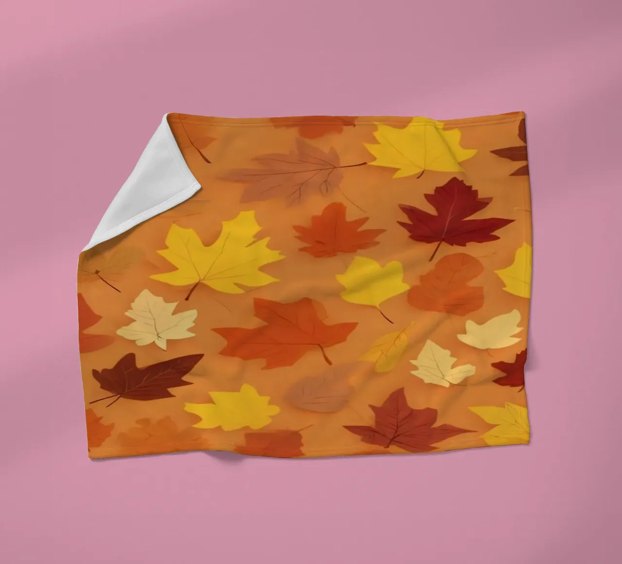 autumn leaves create an abstract background design fleece blanket by DesignDoodle