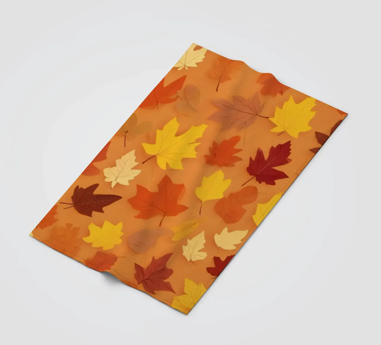 autumn leaves create an abstract background design fleece blanket by DesignDoodle