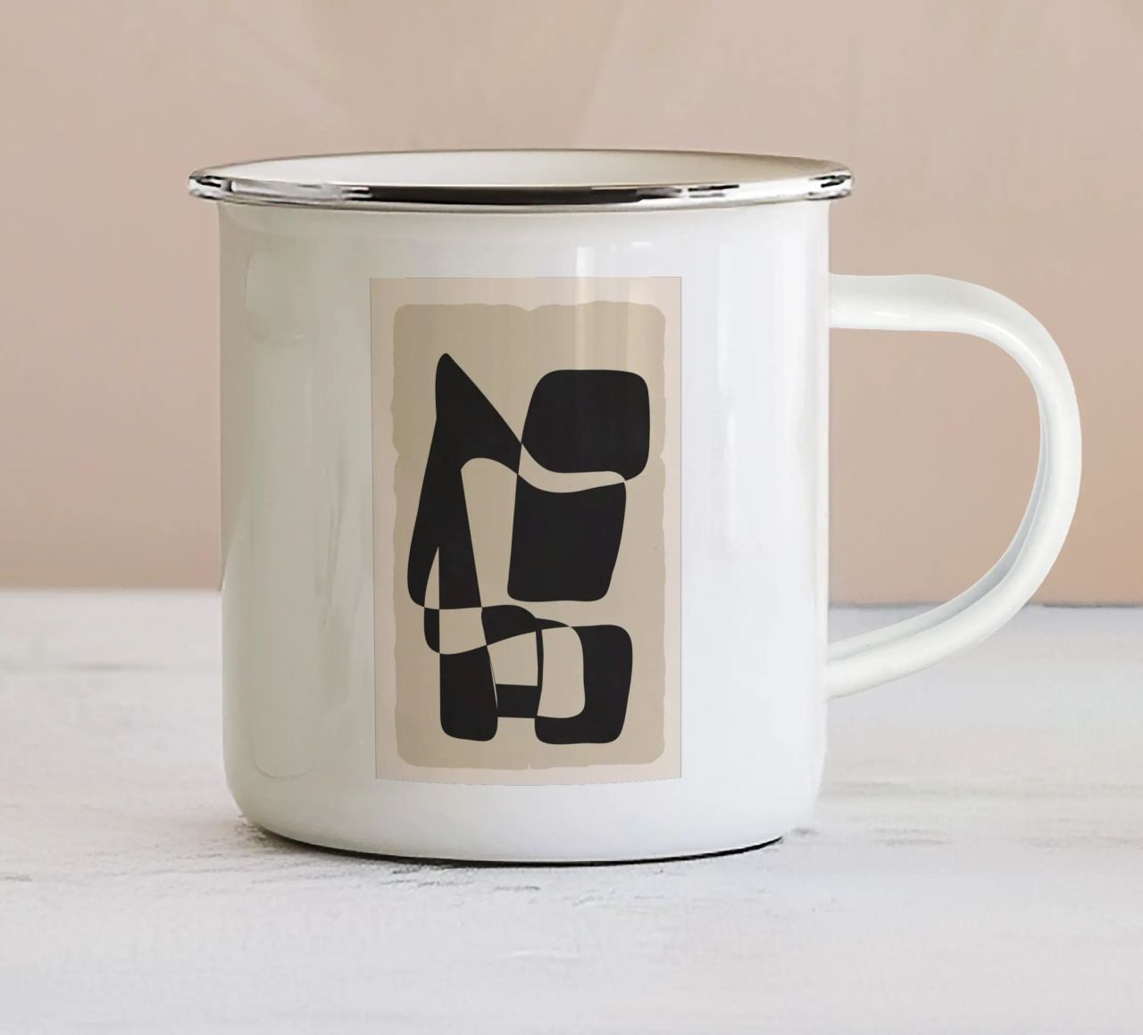 Modern Abstract Art tazza in smalto da Flow Line
